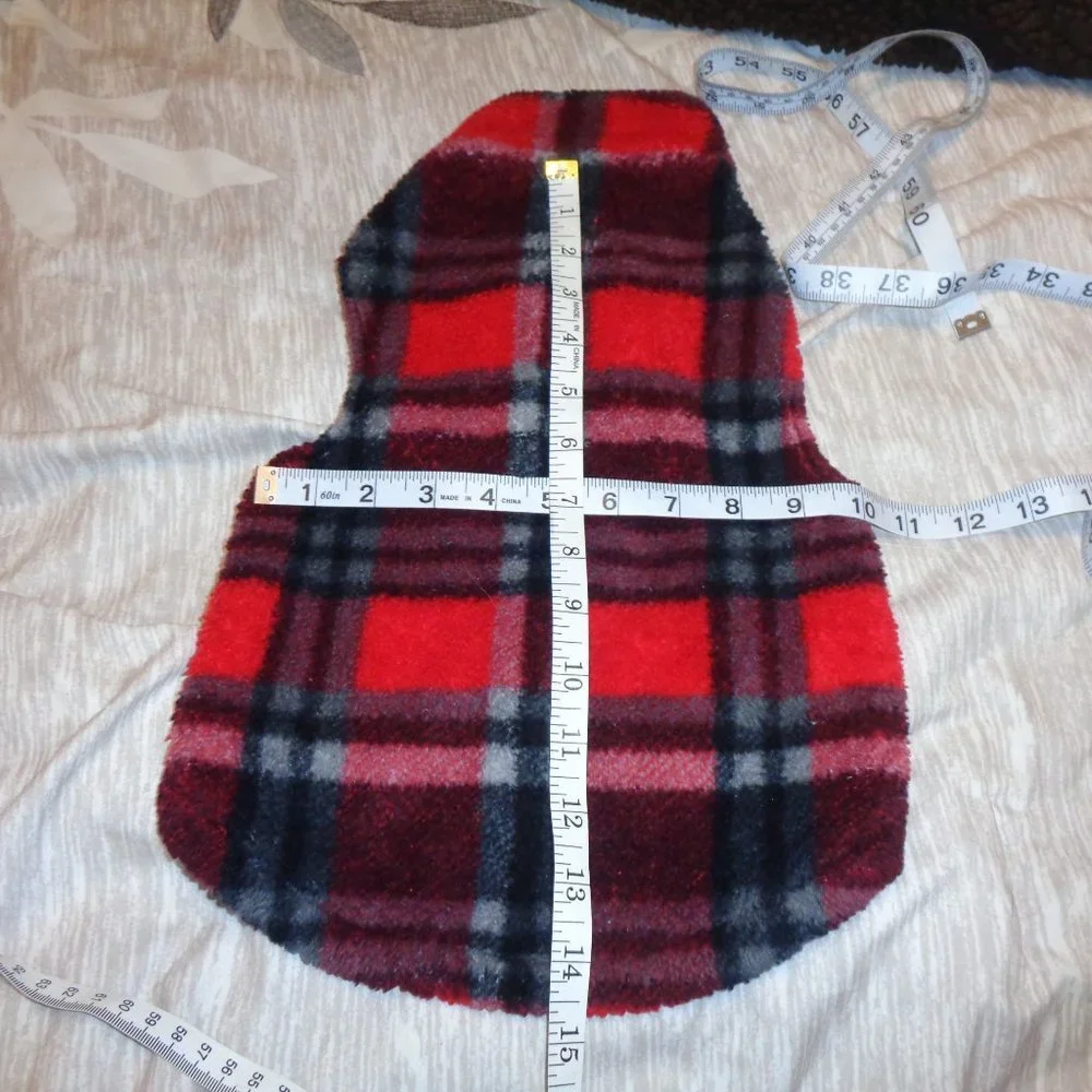 Plaid Dog Shirt Size Large